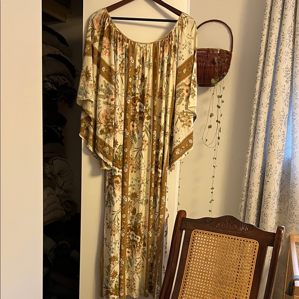 Floral Maxi Dress with Earthy Tones